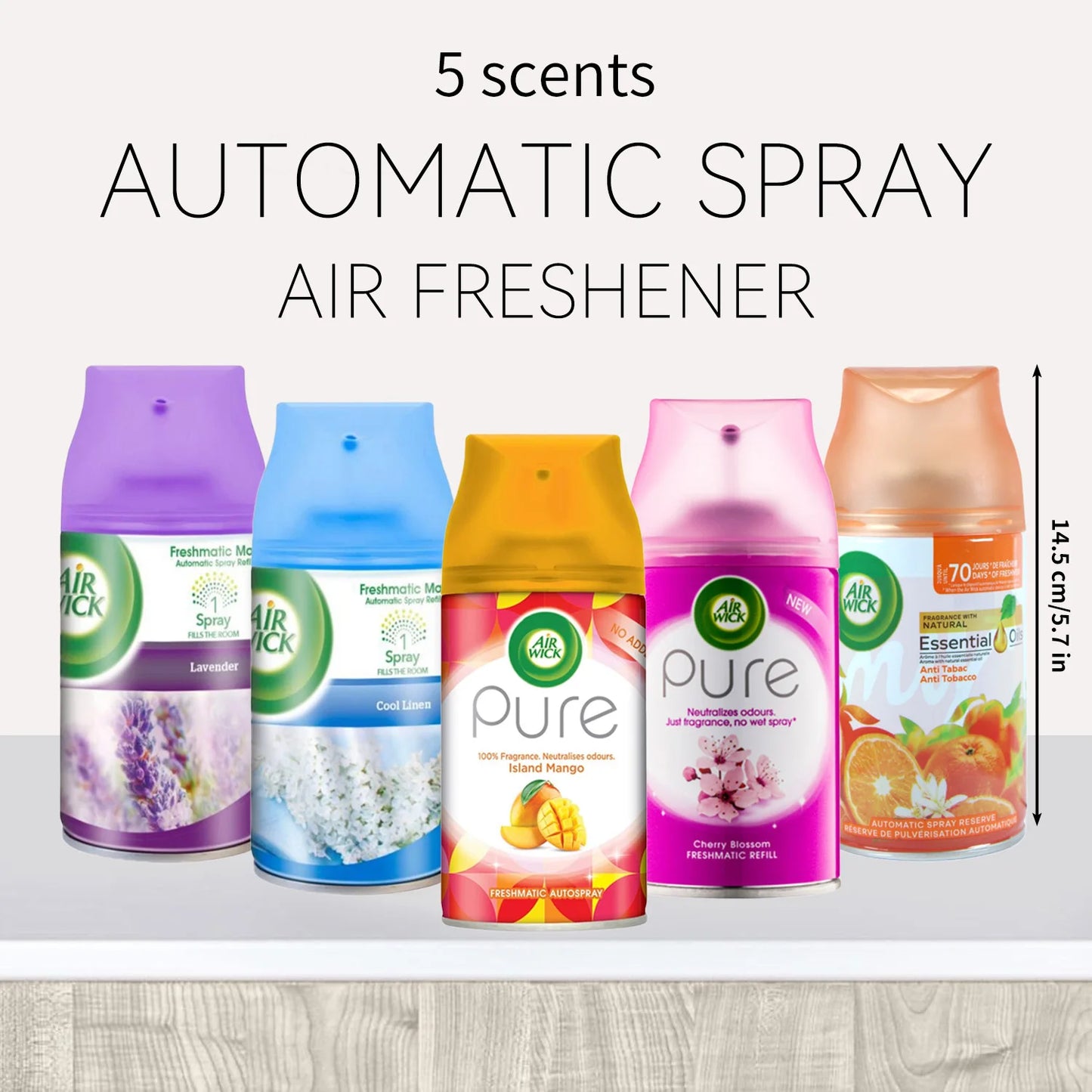 Hign-concerned Automatic Spray Air Freshener Refill for Car Office Home Bathroom Scented