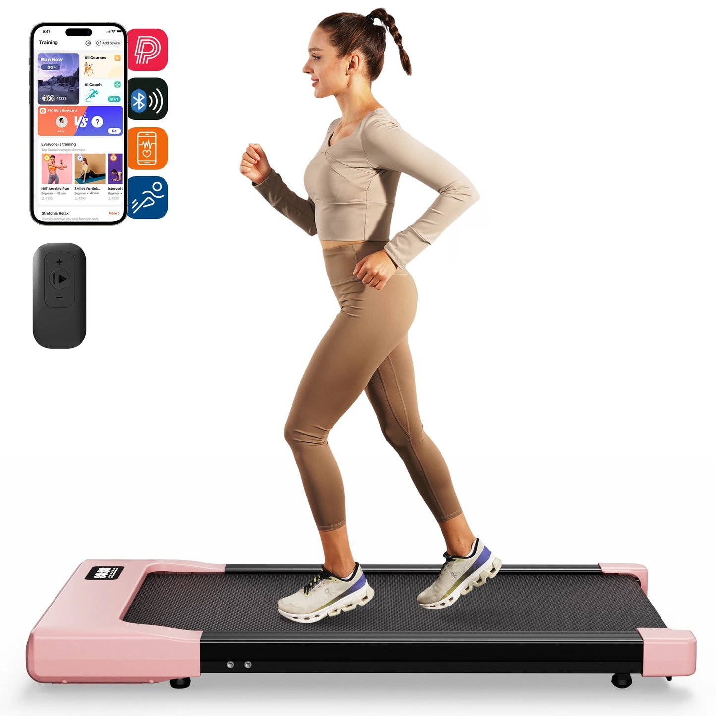 Superun Portable Under Desk Treadmill with Remote Control