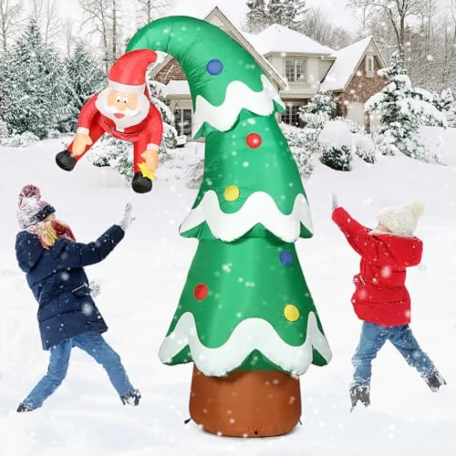 Hign-concerned Santa Claus Inflatable With LED Lights For Outdoor Yard
