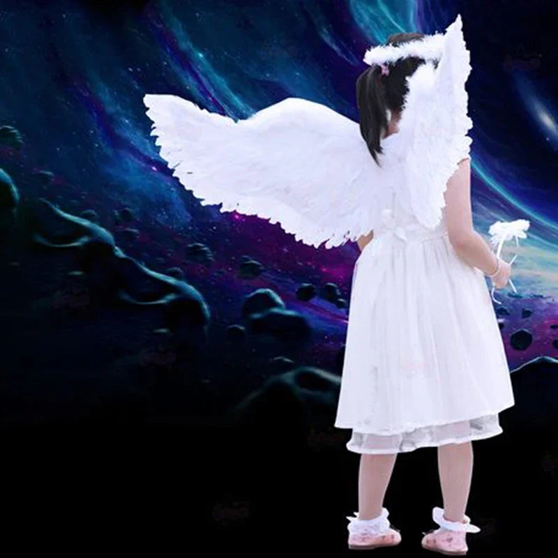 Guangdong Angel Feather Wings For Party Cosplay With Elastic Straps