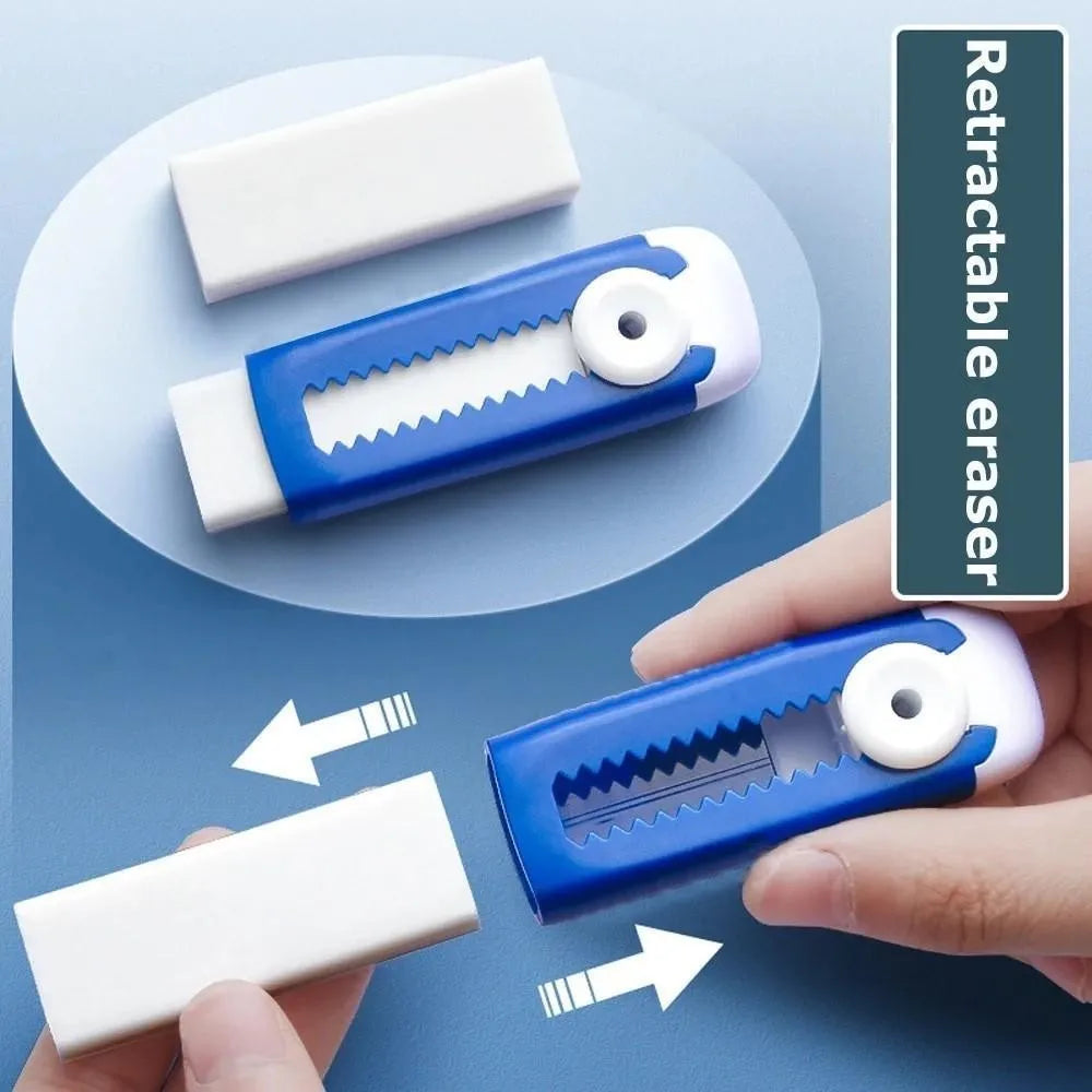 Pustell Push Pull Eraser Set With Refills For Office