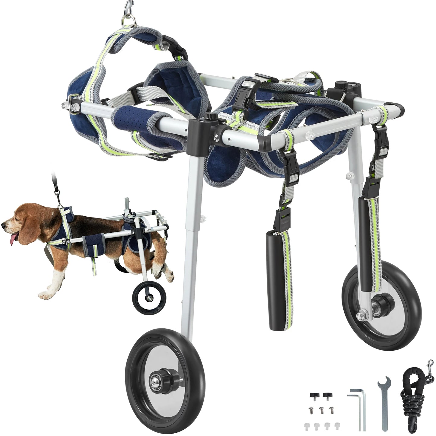 Hign-concerned SucceBuy HeavyDuty Dog Wheelchair For Back Legs Mobility SupportSystem