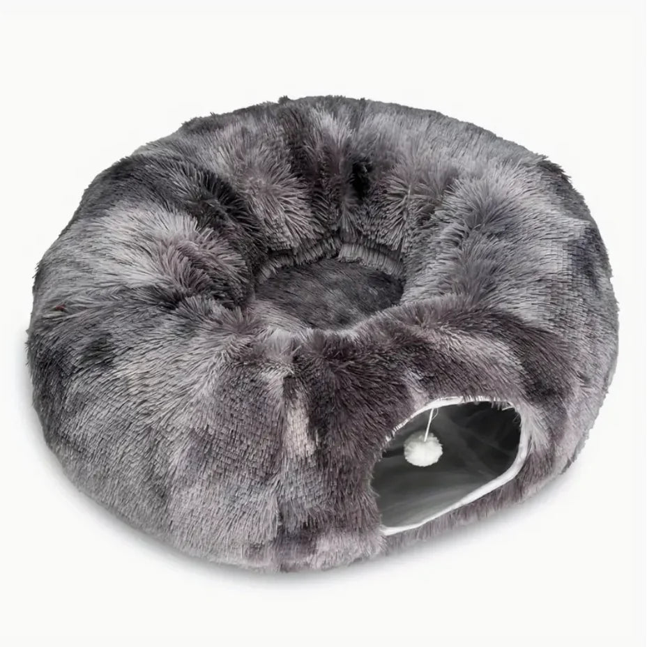 Kylinsure Hypoallergenic UltraSoft Plush Cat Tunnel Bed With RemovableMachineWashableCover