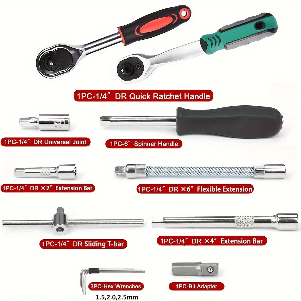 NIUXIANGDIY Socket Ratchet Set With Bits And Extensions