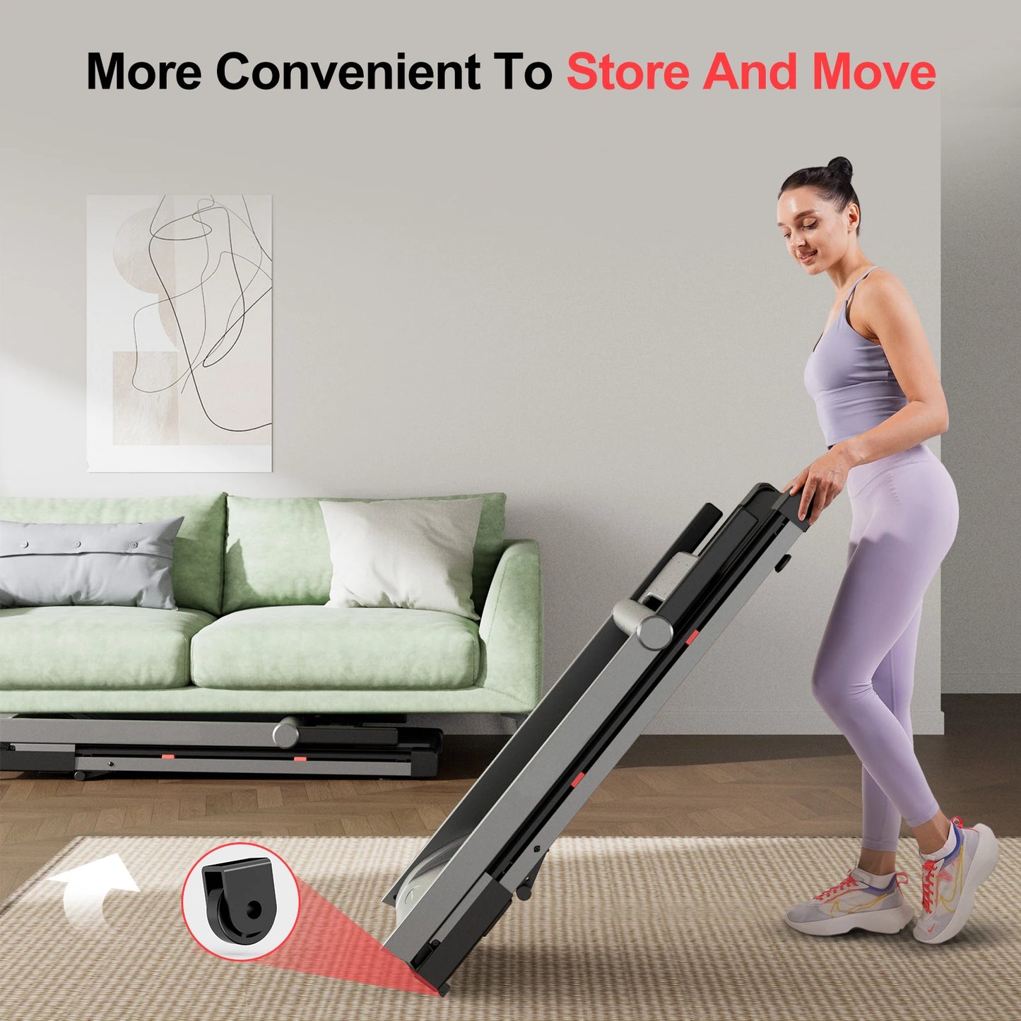 Superun Foldable Incline Home Treadmill Walking Pad