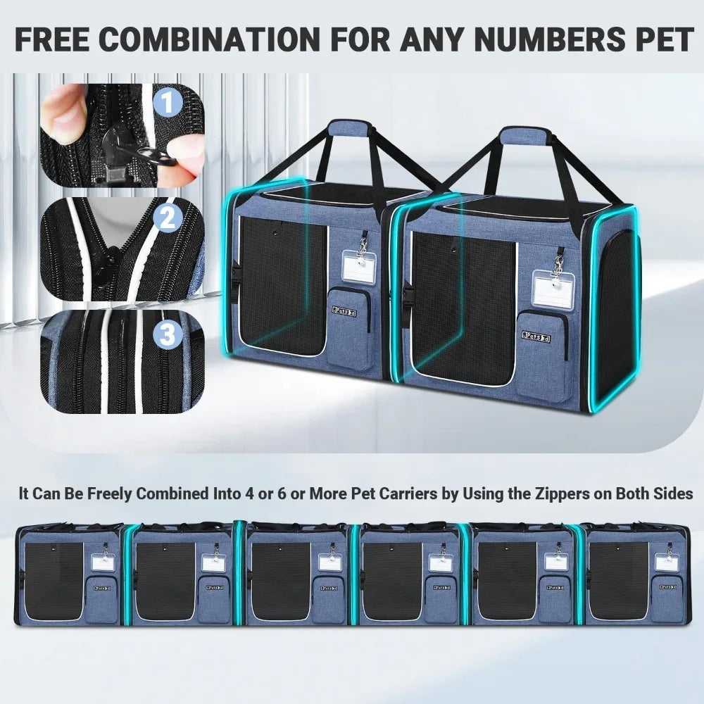 TIFICY 2 In 1 Cat TravelingWithPets Carrier LitterBox Multicat DurabilityEnhanced