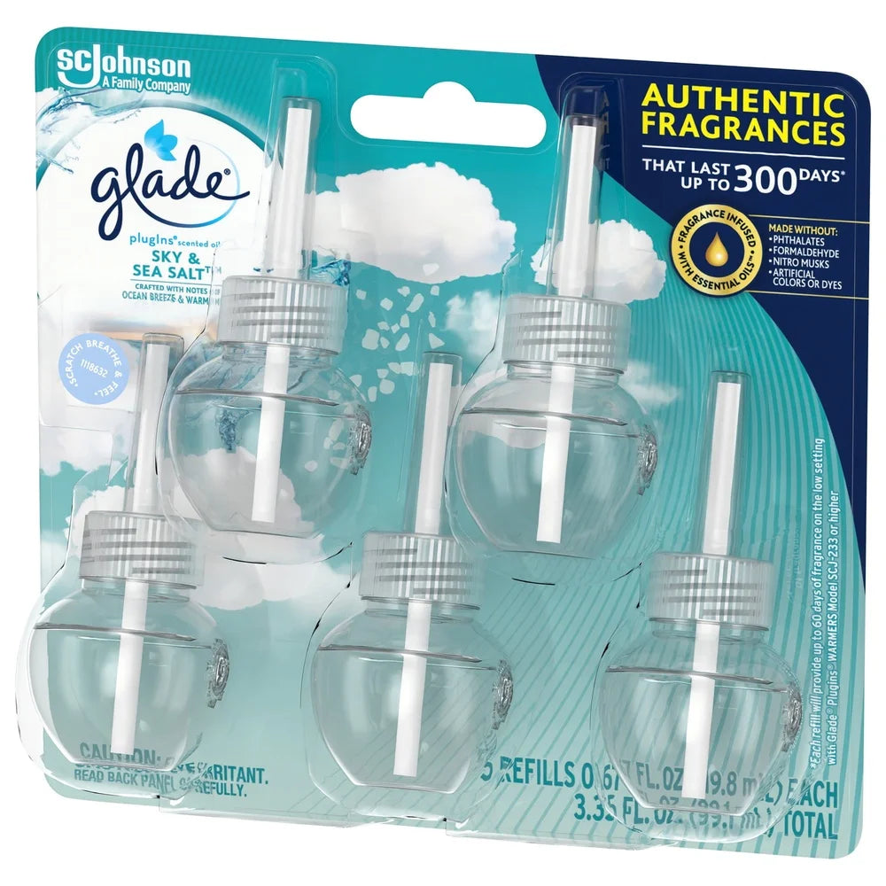 Hign-concerned PlugIns Air Freshener Refills Sky Sea Salt 5 Count Ocean Breeze Home Fragrance