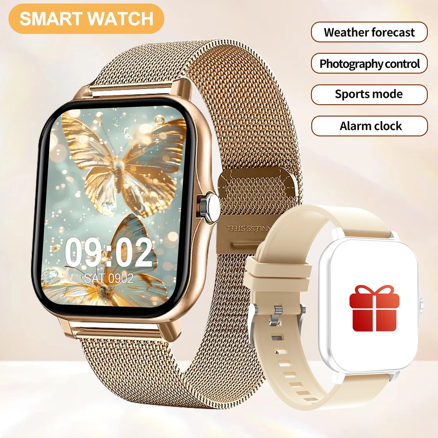 LOMAXFR Smartwatch Multi Sport Mode Call and Message Alerts