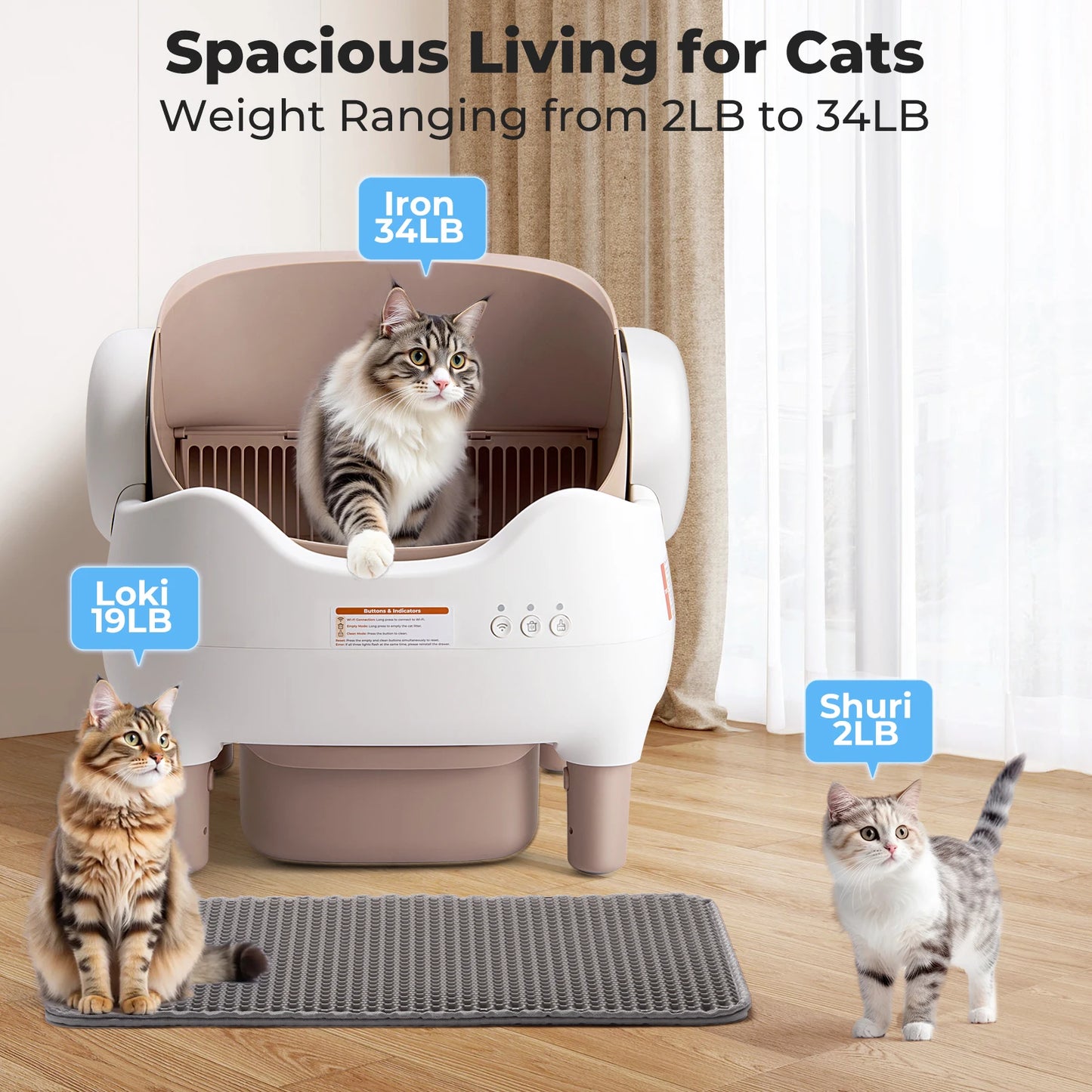 Lunapurr Self Cleaning Automatic Cat Litter Box
