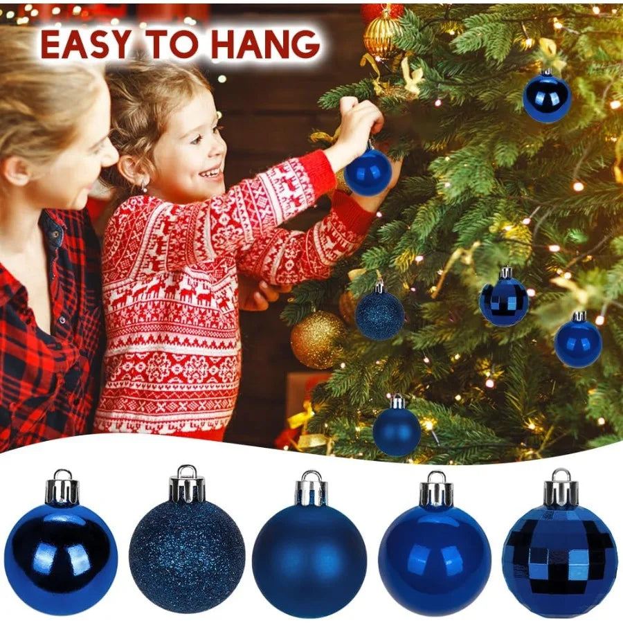 Christmas Ball Ornaments Shatterproof Matte Mini Decorations For Xmas Tree