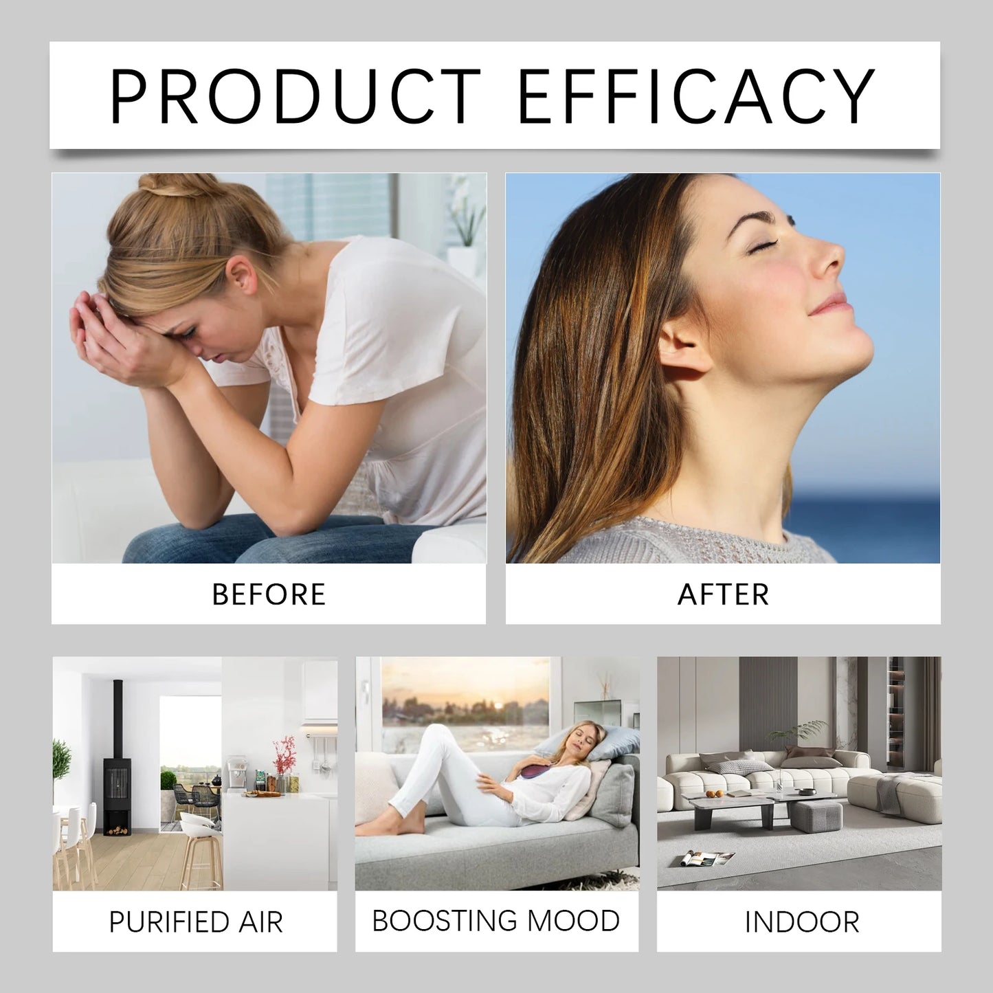 JAKEHOE Indoor Jasmine Air Freshener Odor Elimination Purification