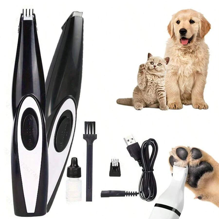 Rechargeable Quiet Dog Grooming Kit With Low Noise Hair Clipper Nail Grinder For Cats And Other Pets