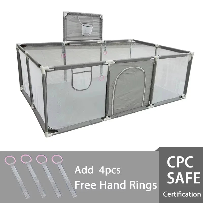 Playpens for Baby with Pull Rings Indoor Baby Playground Kids Balls Pool  Activity Fence Baby Games Park Child Safety Barrier