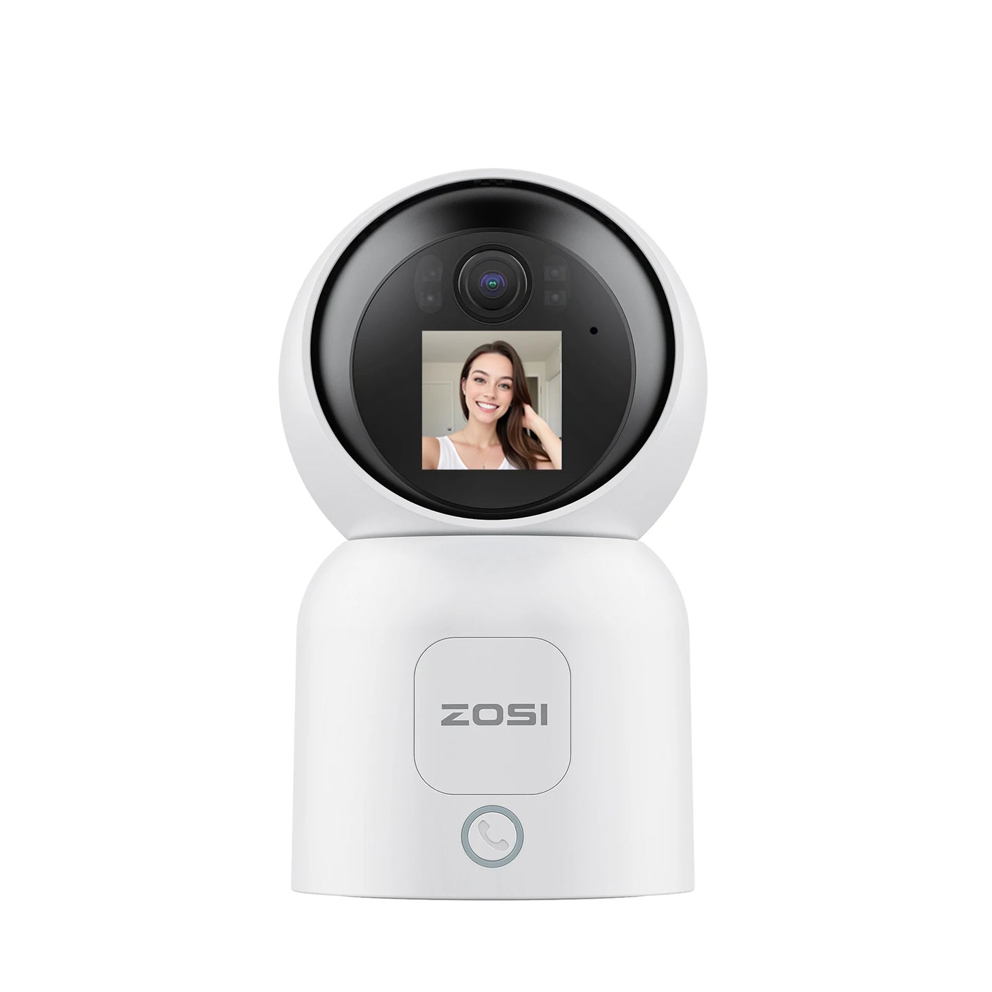 ZOSI C519M 4MP HD Indoor Baby Monitor 1.44 Inch Screen 2.4G/5G WiFi Video Call Auto Tracking Wireless IP Smart Surveillance Cam