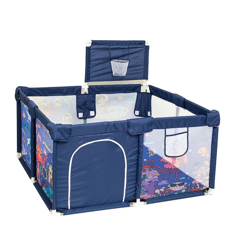 IMBABY Baby Playpens Cartoon Baby Corralitos with Protective Angle Playpen for Children Indoor Game Parks for Baby Playground
