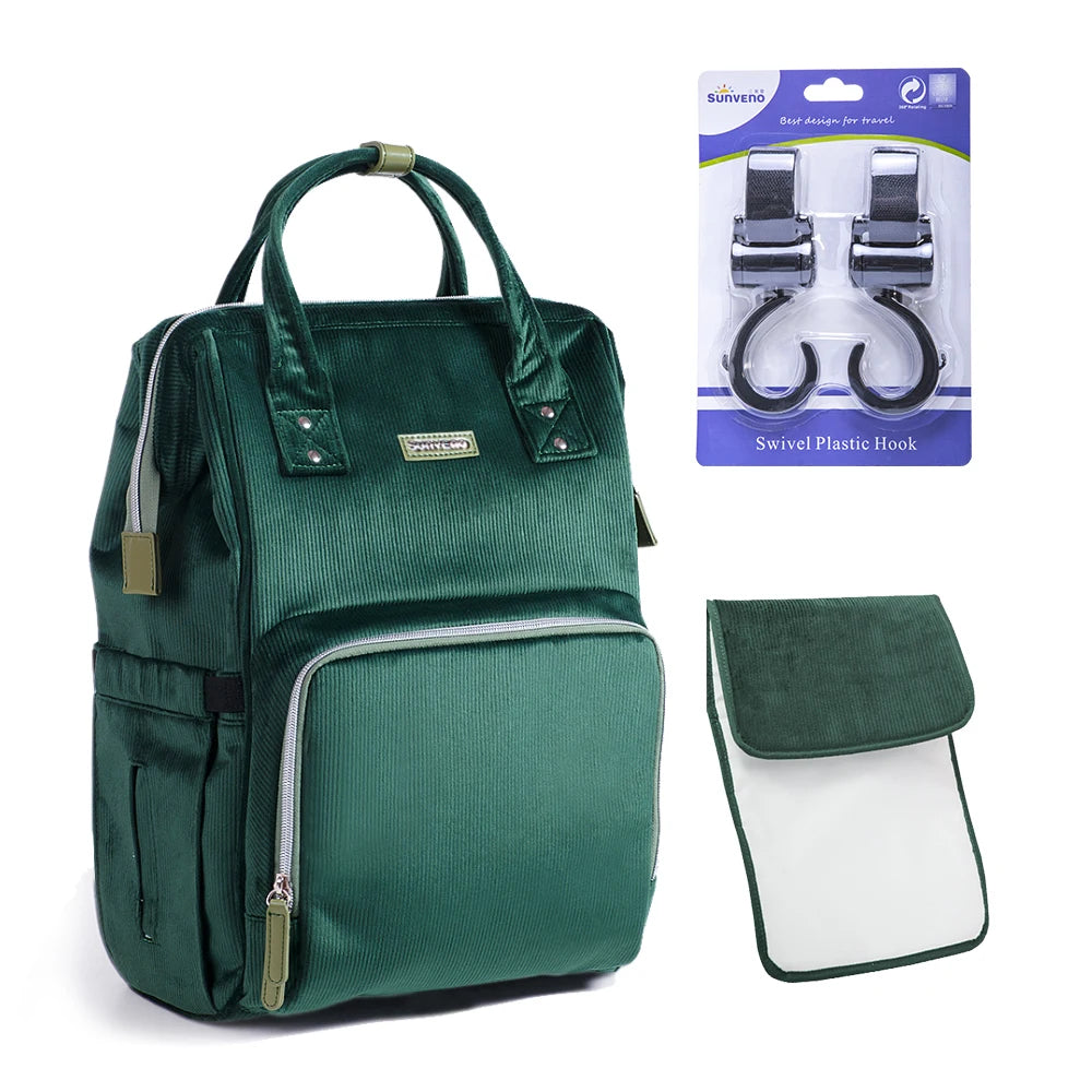 Sunveno Original Diaper Bag Mommy Backpack for Travel and Baby Organization