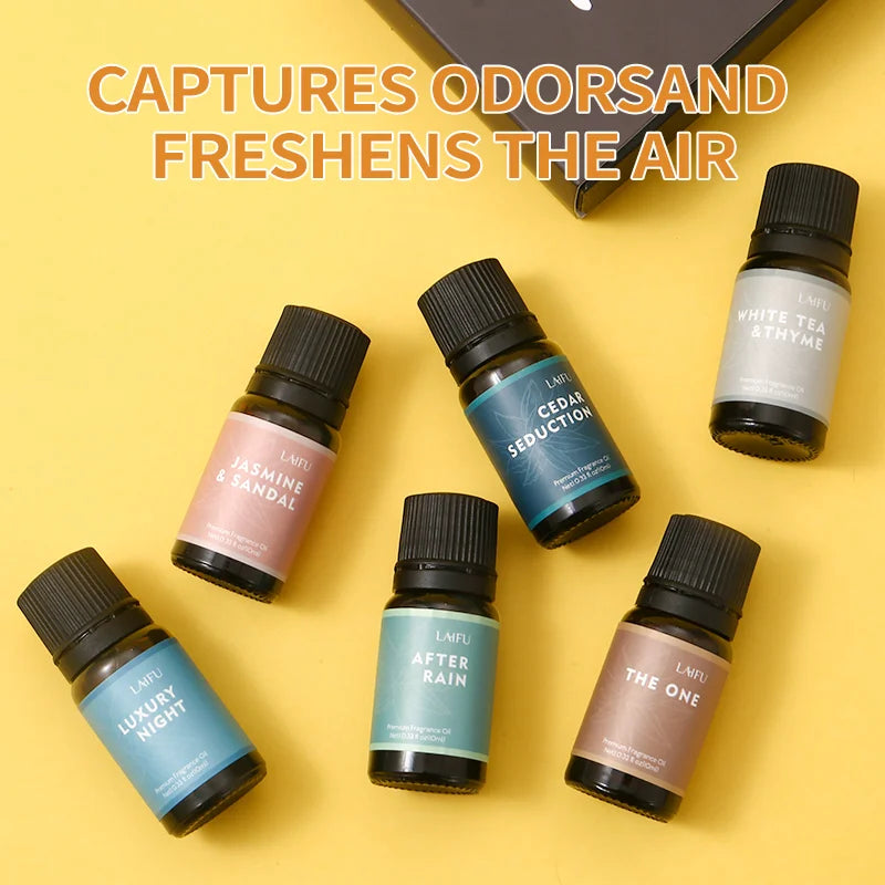 Miflame Water Soluble Essential Oil Set Six Fragrances For Diffuser