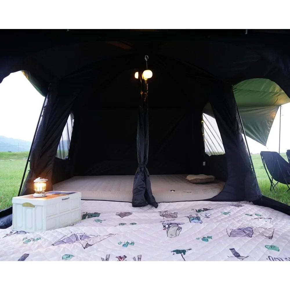 8-10 Person Camping Tent with 3 Door 2 Room Large Family Cabin Tents, Double Layer Waterproof Portable Tents, Camping Tent