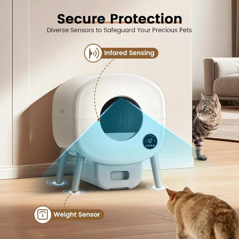 Lunapurr Automatic Self Cleaning Litter Box for Cats