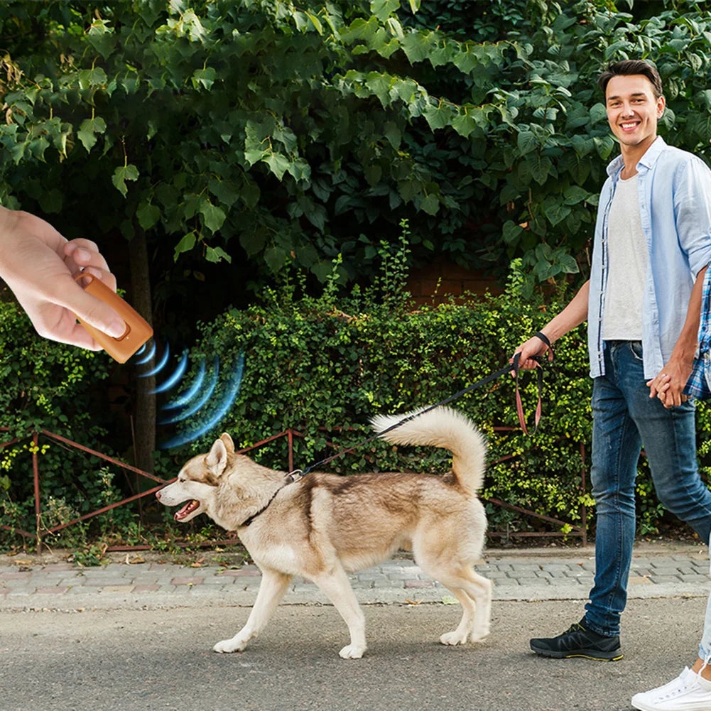 MOJOYCE CommercialGradeUltrasonicDogTrainingDevice Rechargeable Type C LED Flashlight Bark Deterrent