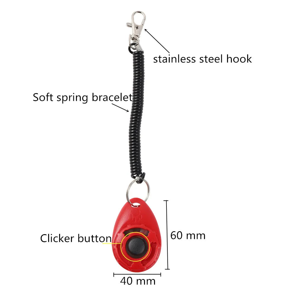 Dog Training Clicker Multipurpose Trainer Keychain With Professional Durable Nylon