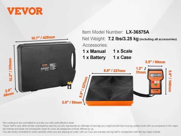 DIY Supplies SucceBuy Refrigerant Scale For HVAC Freon Charging