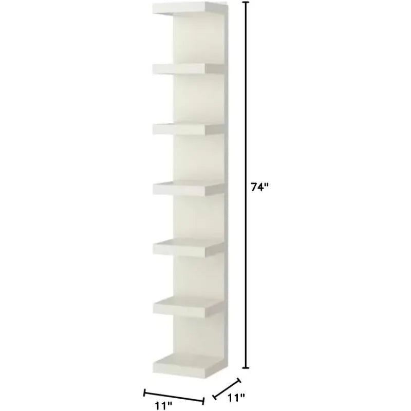 Hign-concerned Wall Shelf Unit 7 Tier Vertical Storage Organizer