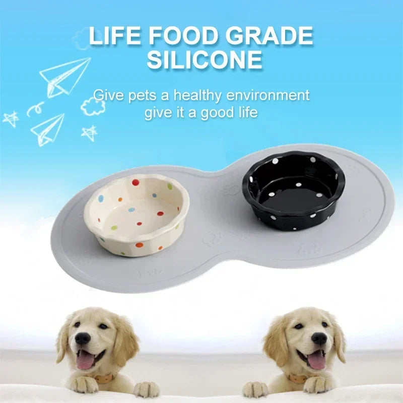 Hign-concerned Cloud-Shaped PetCare Feeding Mat Silicone Bowl for Household Pets
