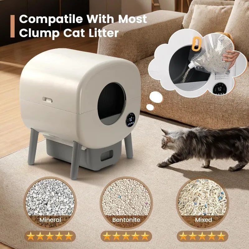Lunapurr Automatic Self Cleaning Litter Box for Cats