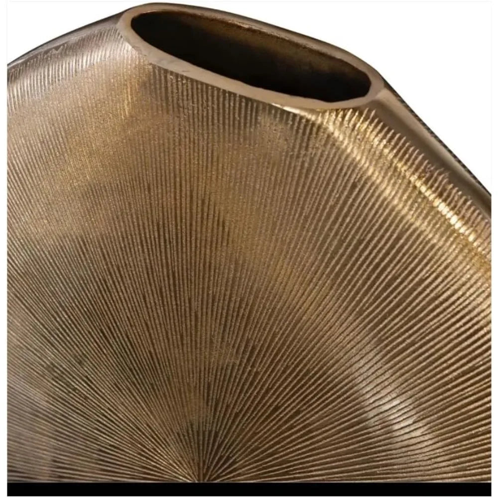 Gold Metal Vase Elegant Decorative Flower Vase for Home Décor Living Room Bedroom or Office Modern Minimalist Design Durable