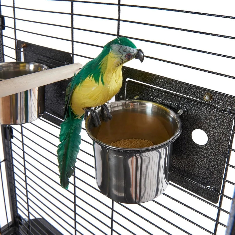 Gap IndustrialGrade Iron Parrot Aviary Enclosure With Rolling Stainless StandWithTray