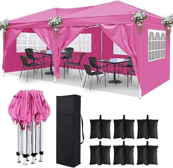 Pop Up Canopy Tent With Sidewalls Weatherproof UVProtection AllWeatherDurable Events