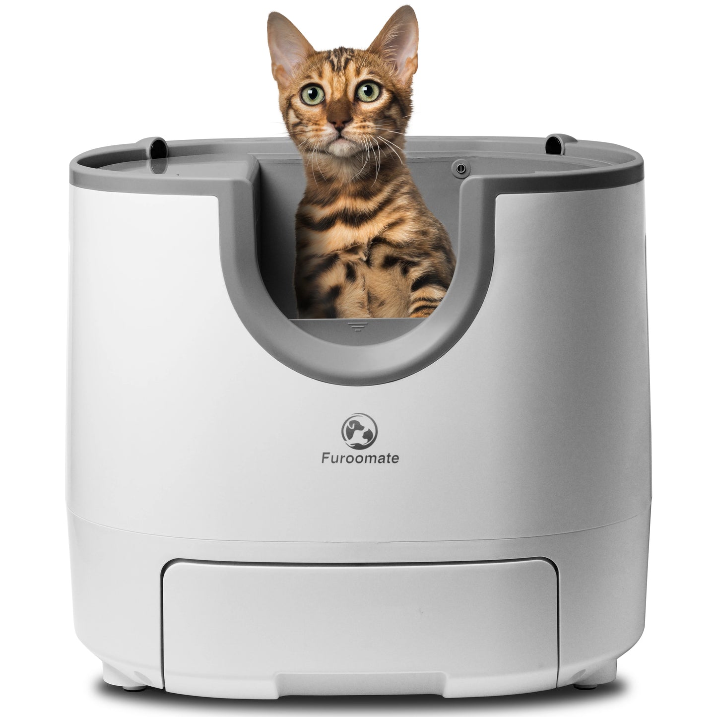 Furoomate Self-Cleaning Litter Box Open-Top Multi-Cat Design With High-Sensitivity Sensors