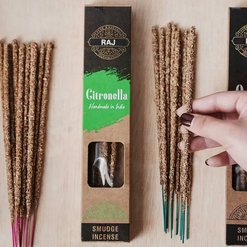 Hign-concerned Raj Indian Natural Handmade Sandalwood Palo Santo Incense Sticks