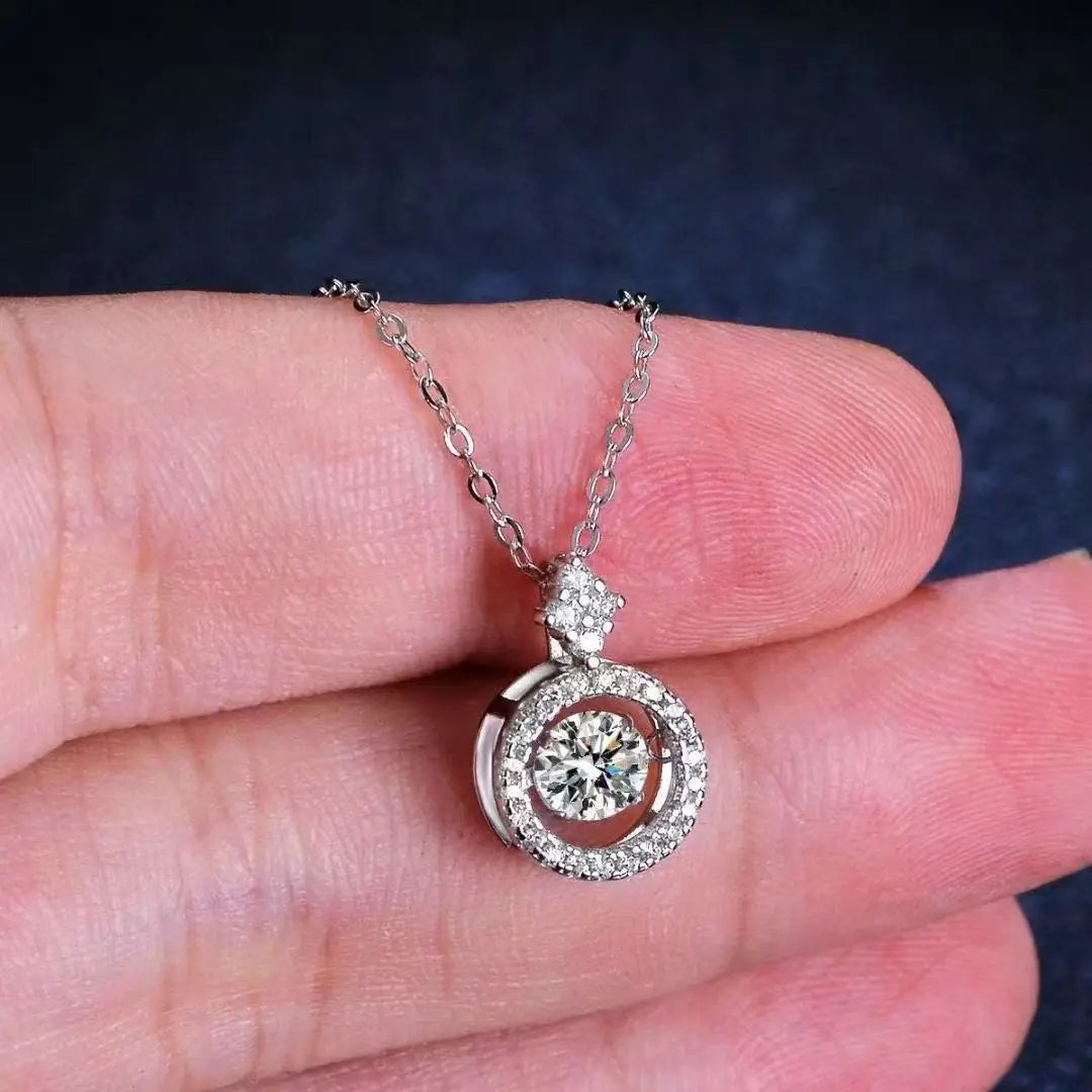 CN Guangdong Moissanite Necklace Sterling Silver Pendant