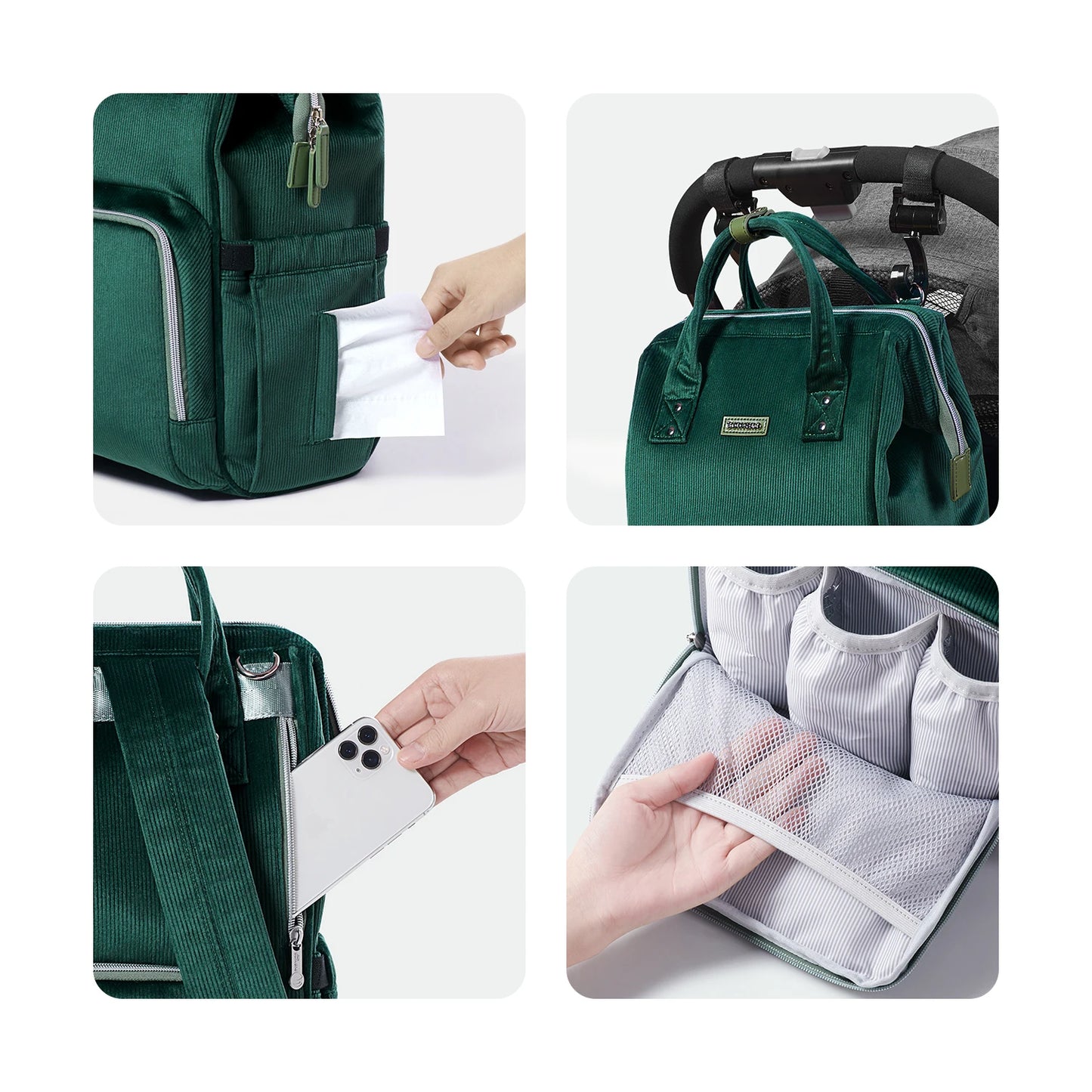 Sunveno Original Diaper Bag Mommy Backpack for Travel and Baby Organization