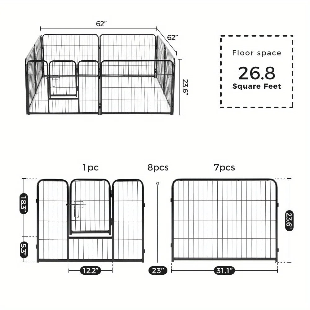 Hign-concerned Indoor Dog Playpen Safe Stress Free Space