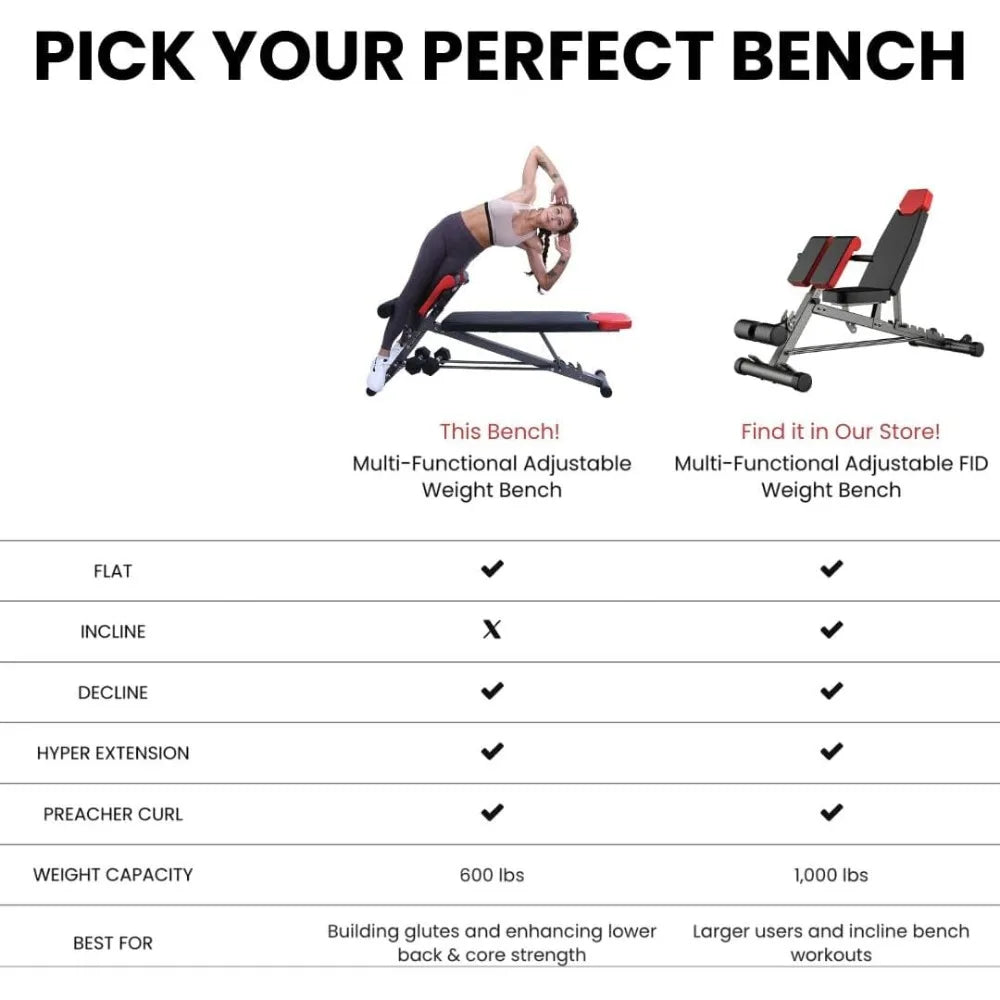 Finer Form Multi Functional Weight Bench for Home Gym