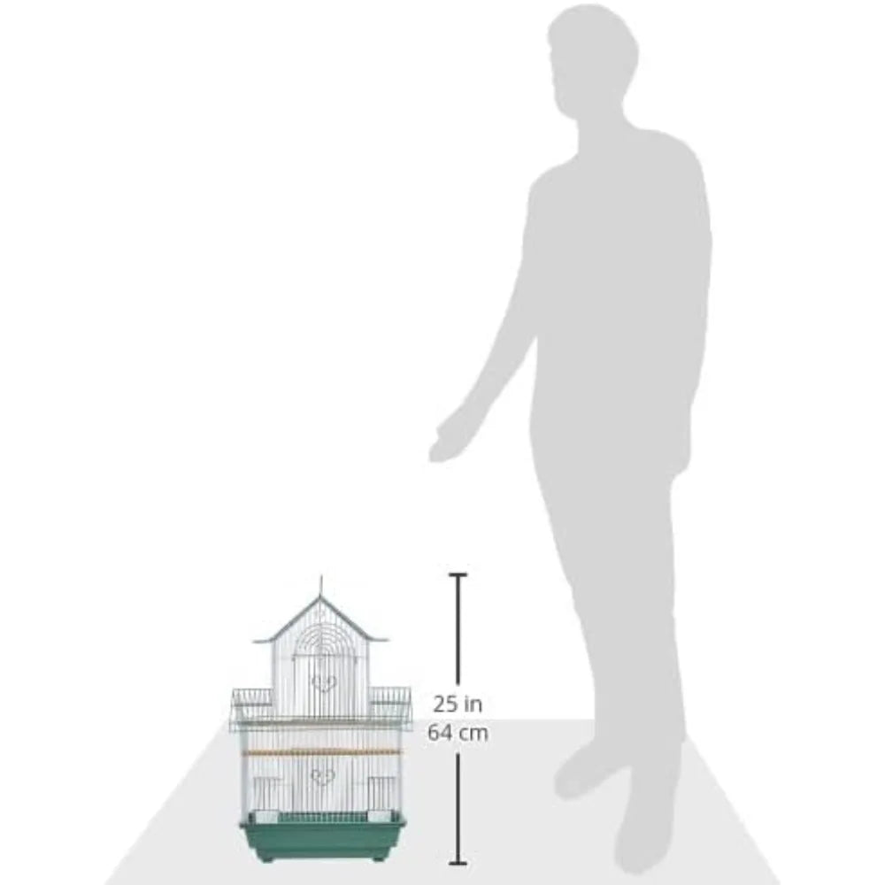 Stainless-Steel Bird Cage For Parakeets Indoor Non-Toxic Powdercoated Enclosure System