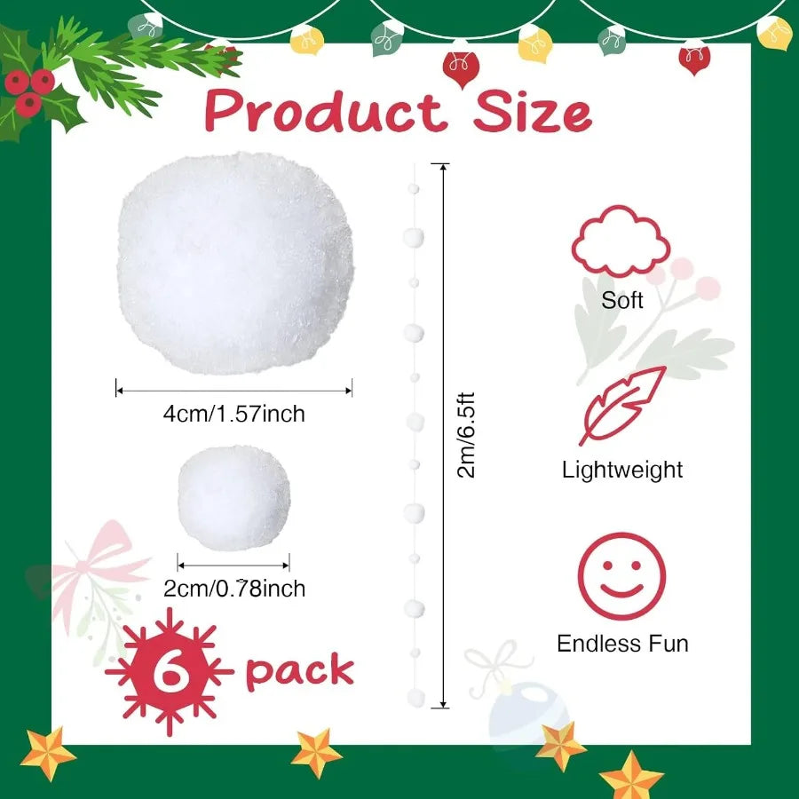 Electronic Winter Fake Snow Hanging Decorations For Christmas Party