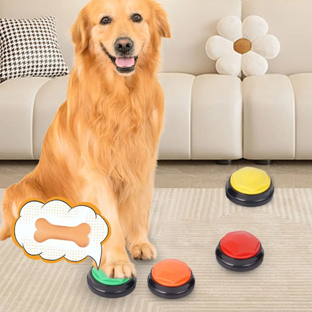 Hign-concerned Dog Training Buttons Recordable Interactive Toys