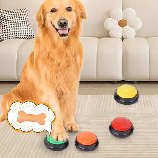 Hign-concerned Dog Training Buttons Recordable Interactive Toys