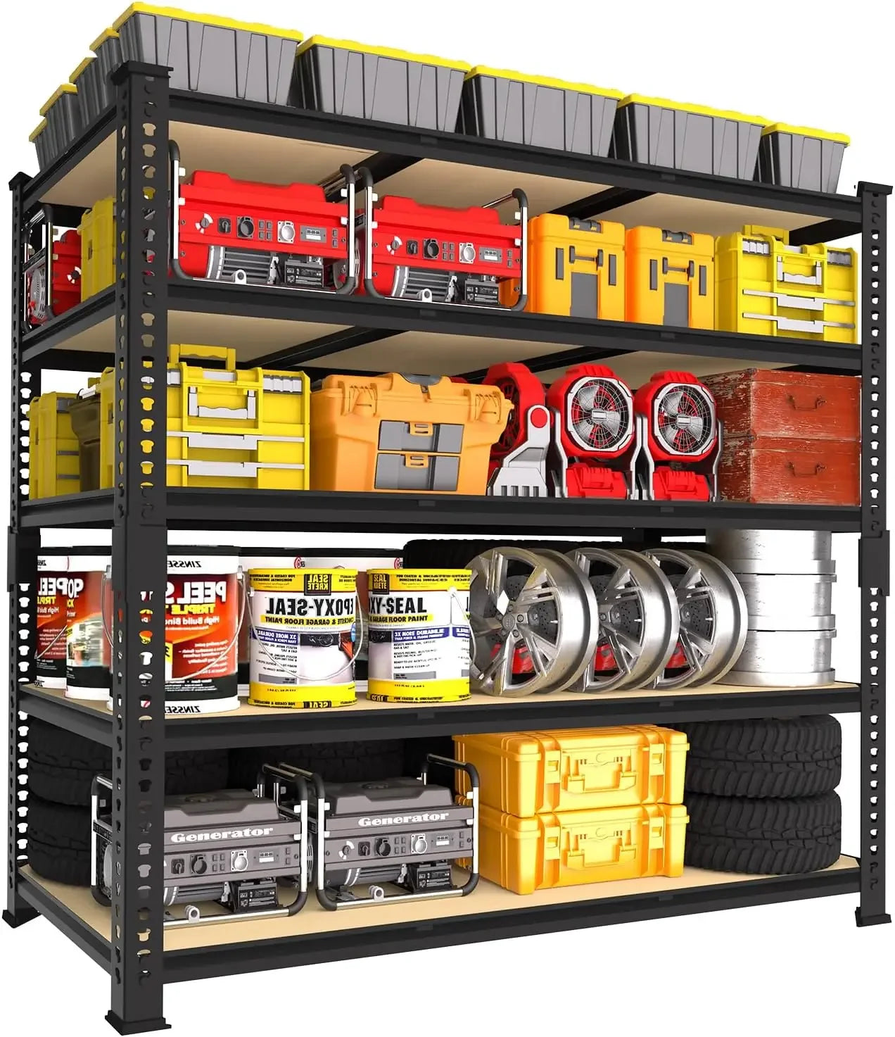 High Concerned Heavy Duty Garage Storage Shelves IndustrialGradeCoatedSteelAlloyConstructionSystem