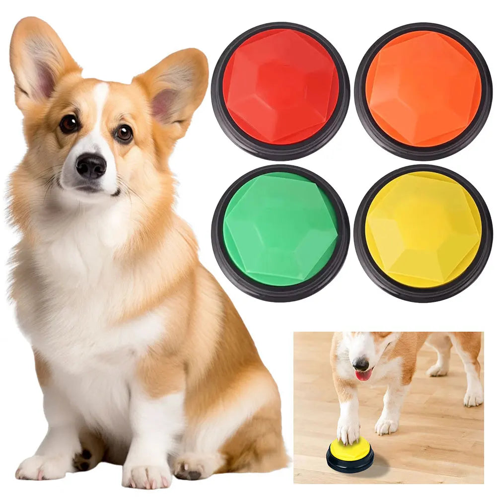 Hign-concerned Dog Training Buttons Recordable Interactive Toys