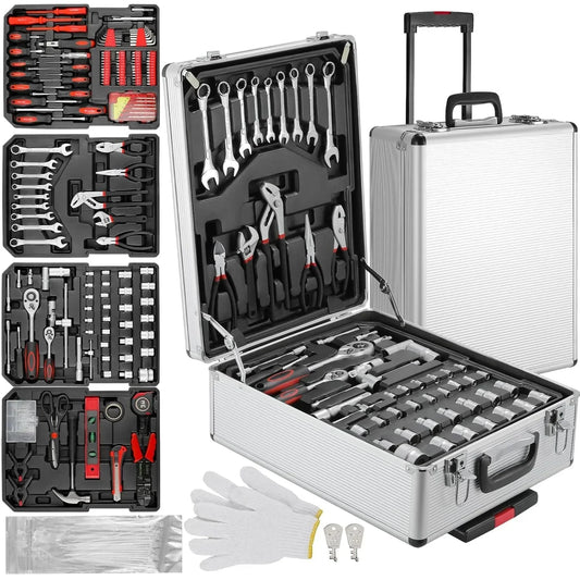 AUKYGGUS 799Pcs Mechanic Tool Set Trolley Case Hand Tools