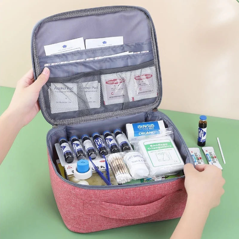 Home First Aid Kit Large Capacity Empty Medicine Storage Bag Portable Travel Medicine Box Survival Bag Emergency Bag For Car