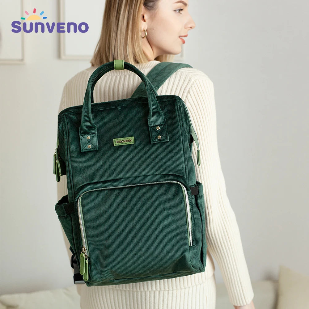 Sunveno Original Diaper Bag Mommy Backpack for Travel and Baby Organization
