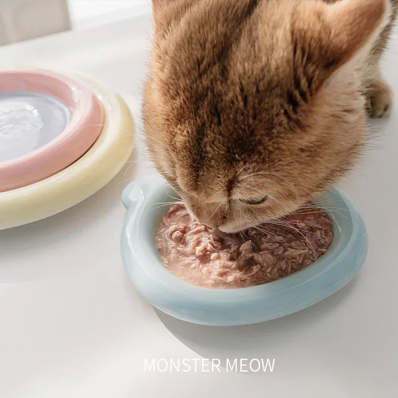 Hign-concerned Exquisite Cartoon Ceramic Cat Bowl For HydrationSolutions And Nourishment