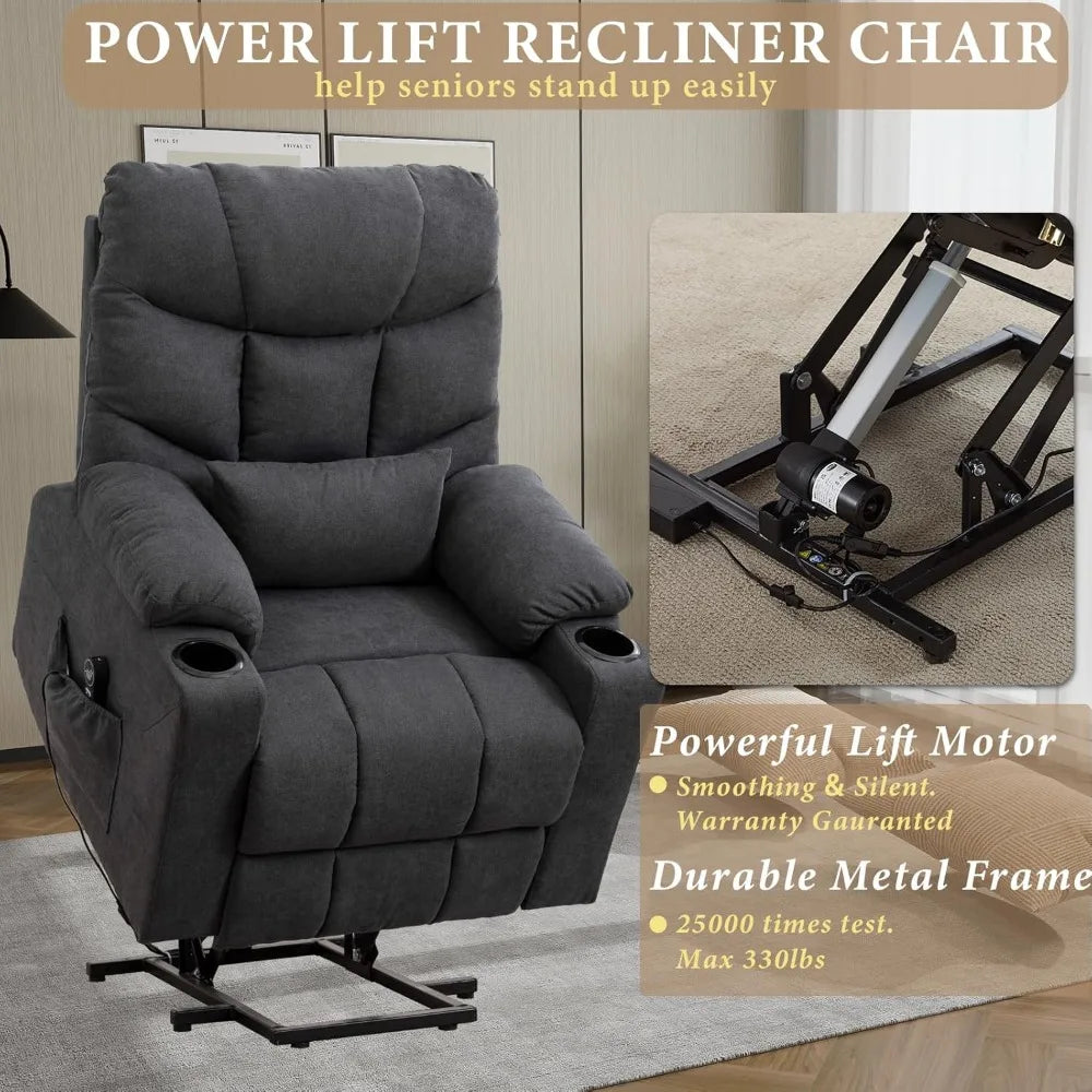 DAFIFY Power Lift Recliner Chair Electric Massage With Heat