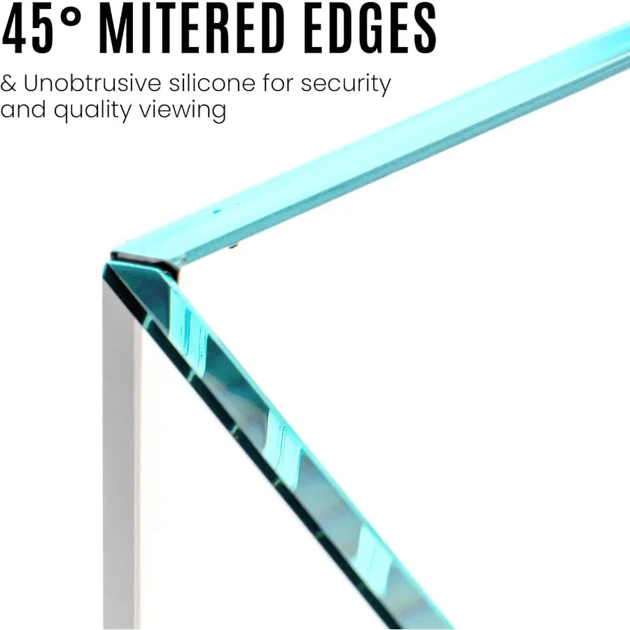 Hign-concerned UltraClear Rimless Fish Tank 3.4-Gallon Capacity Leveling Mat Included